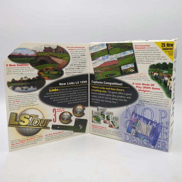 Links LS 1999 PC CD Big Box Arnold Palmer Golf St Andrews Video Game Complete - Picture 2 of 9